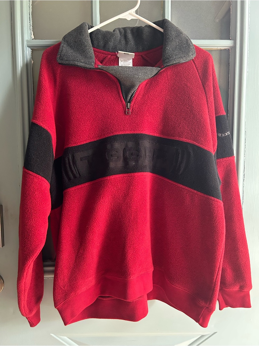 Vintage 90s Y2K Disney Winnie the Pooh Tigger Half Zip Fleece Sweater Men Medium